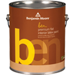 Краска Benjamin Moore "Бен 625 флет финиш" (Ben 625 Flat Finish) база 2 кварта мат для внутренних работ