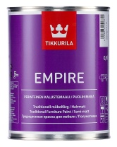 Краска Tikkurila "Эмпире" (EMPIRE) 0,9л база С тиксотропная алкидная для мебели, дерева и металла