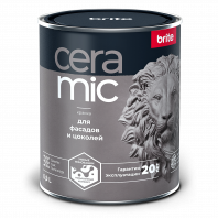 Краска Brite Ceramic для фасадов и цоколей, матовая база С 0,9 л 