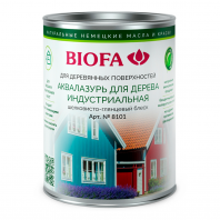 Аквалазурь для дерева BIOFA 8101 Бесцветная индустриальная 0,375л