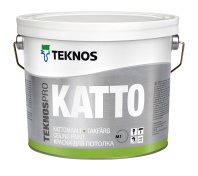 Краска Teknos "Катто" (KATTO) 2,7л совершенно матовая для потолка