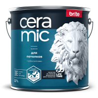 Краска Brite Ceramic для потолков база А 2,7 л гл/мат Краска Brite Ceramic для потолков база А 2,7 л гл/мат