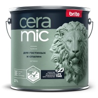 Краска Brite Ceramic "Для гостиных и спален" база А 2.7л матовая Краска Brite Ceramic "Для гостиных и спален" база А 2.7л матовая