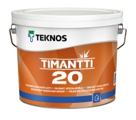 Краска Teknos "Тимантти 20" (TIMANTTI 20) база РМ3 9л полуматовая для стен и потолков