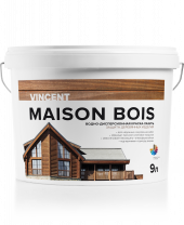 Краска-лазурь VINCENT "Maison еn Bois" база А 9л для дерева (сатиновый эффект) 
