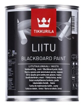 Краска Tikkurila "Лииту" (LIITU) 1,0л Черная для школьных досок 