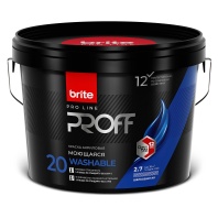 Краска Brite Professional "Интерьерная моющаяся" база С 2,7л шелковисто матовая 