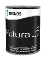Краска-грунт Teknos "Футура 3" (Futura 3) база РМ3 0,9л совершенно матовая уретано-алкидная для внутренних и наружных работ