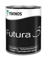 Краска-грунт Teknos "Футура 3" (Futura 3) база РМ3 0,9л совершенно матовая уретано-алкидная для внутренних и наружных работ