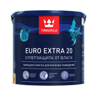Краска EURO EXTRA 20 С 2,7л полуматовая моющаяся для влажных помещений