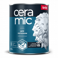 Краска Brite Ceramic для потолков база А 0,9 л гл/мат Краска Brite Ceramic для потолков база А 0,9 л гл/мат