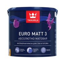Краска EURO MATT 3 база А 2,7л глубоко матовая для стен и потолков