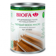 Твердый воск-масло профессиональный BIOFA 9032 Бесцв. шелк/мат 1л  