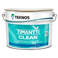 Краска антимикробная Teknos "Тимантти Клин" (TIMANTTI Clean) база РМ1 2,7л полуматовая для внутренних работ