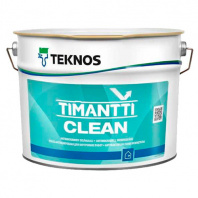Краска антимикробная Teknos "Тимантти Клин" (TIMANTTI Clean) база РМ1 0,9л полуматовая для внутренних работ