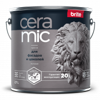 Краска Brite Ceramic для фасадов и цоколей, матовая база А 2,7 л 