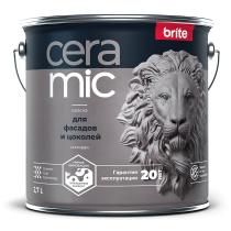 Краска Brite Ceramic для фасадов и цоколей, матовая база А 2,7 л 