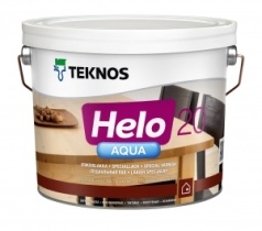 Лак Teknos "Хело Аква 20" (Helo Aqua 20) 2,7л полуматовый для внутренних и наружных работ 