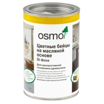 Цветные бейцы на масляной основе OSMO БЕЛЫЙ (Oel-Beize Weiss) 3501 д/внутр. работ 1л 