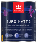 Краска EURO MATT 3 база А 0,9л глубоко матовая для стен и потолков