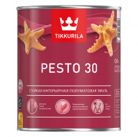 Эмаль PESTO 30 база А 0,9л полуматовая алкидная для внутренних и наружных работ