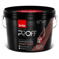 Краска Brite Professional грунтовочная белая, ведро 2,7 л Краска Brite Professional грунтовочная белая, ведро 2,7 л