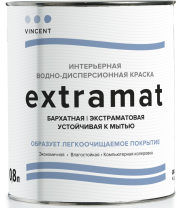 Краска Экстрамат (ExtraMat) база А 0,9л матовая для помещений с повышенной влажностью Краска Экстрамат (ExtraMat) база А 0,9л матовая для помещений с повышенной влажностью