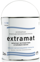 Краска Экстрамат (ExtraMat) база А 2,25л матовая для помещений с повышенной влажностью Краска Экстрамат (ExtraMat) база А 2,25л матовая для помещений с повышенной влажностью