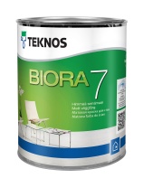 Краска Teknos "Биора 7" (BIORA 7) база РМ1 0,9л матовая для стен