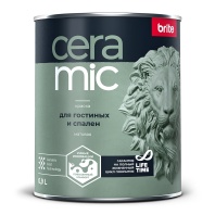 Краска Brite Ceramic "Для гостиных и спален" база С 0,9л матовая Краска Brite Ceramic "Для гостиных и спален" база С 0,9л матовая