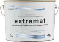 Краска Экстрамат (ExtraMat) база А 9л матовая для помещений с повышенной влажностью Краска Экстрамат (ExtraMat) база А 9л матовая для помещений с повышенной влажностью