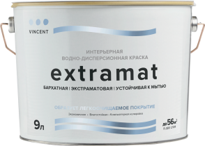 Краска Экстрамат (ExtraMat) база А 9л матовая для помещений с повышенной влажностью