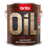 Масло-воск BRITE FLEXX для террасной доски бесцветное, 2,5 л 