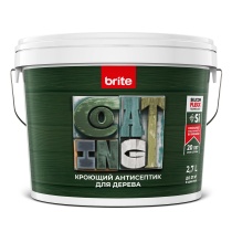 Антисептик BRITE FLEXX для дерева кроющий база А, 2,7л 