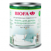 Лазурь для дерева на водной основе BIOFA (5175) 5110 Серый Беж 0,125л  