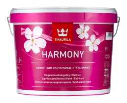 Краска Tikkurila "Гармония" (HARMONY) 9л база С матовая акриловая для стен и потолков в помещениях, не требующих частого мытья