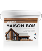 Краска-лазурь VINCENT "Maison еn Bois" база С 9л для дерева (сатиновый эффект) 