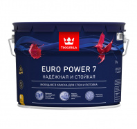 Краска EURO POWER 7 база А 9л матовая для стен и потолков Краска EURO POWER 7 база А 9л матовая для стен и потолков