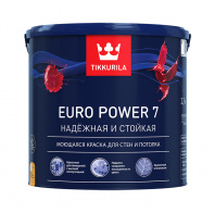 Краска EURO POWER 7 база А 2,7л матовая для стен и потолков Краска EURO POWER 7 база А 2,7л матовая для стен и потолков