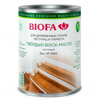 Твердый воск-масло профессиональный BIOFA 9062 Бесцв. матовый 1л   