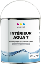 Краска Интериор Аква 7 (Interieur Aqua 7) база С 2л матовая для стен и потолков
