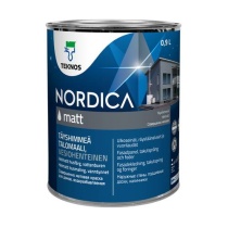 Краска Teknos "Нордика мат" (NORDICA MAT) база РМ1 0,9л совершенно матовая для наружных деревянных поверхностей